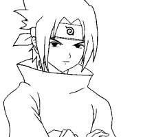 Coloriage Naruto Sasuke