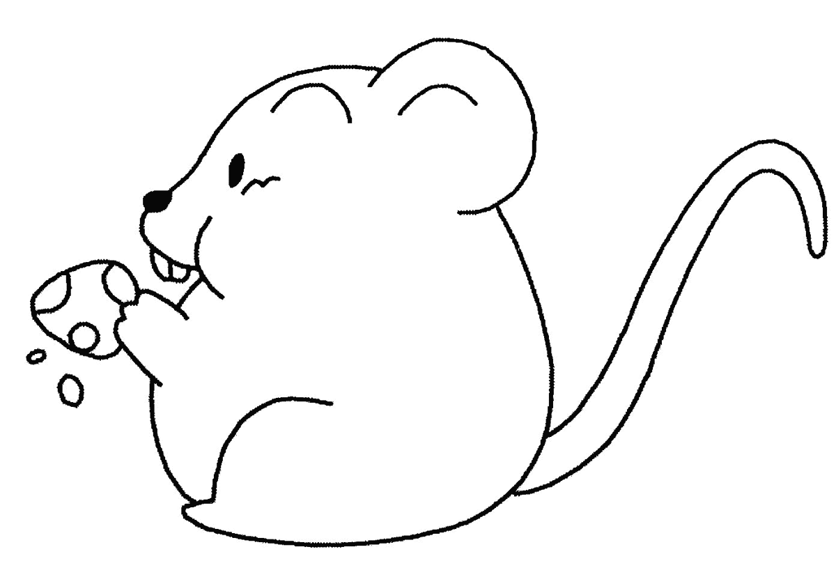 Coloriage souris mignonne