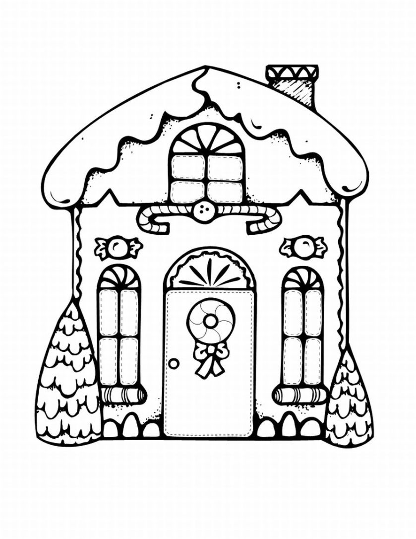 Coloriage maison noël