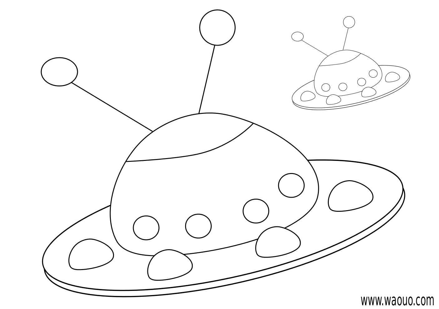 Coloriage soucoupe volante