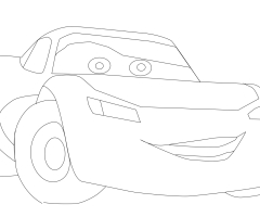 Coloriage Cars Flash McQueen