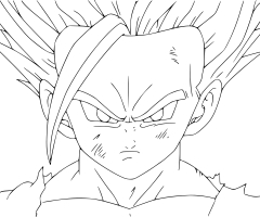 Coloriage Sangohan ado SS2