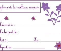 Diplome meilleure maman