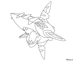 Coloriage Mega-Sharpedo